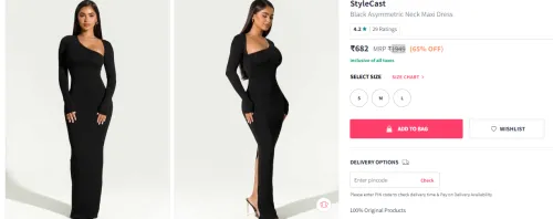 Image of StyleCast Black Asymmetric Neck Maxi Dress