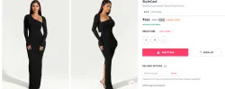 StyleCast Black Asymmetric Neck Maxi Dress