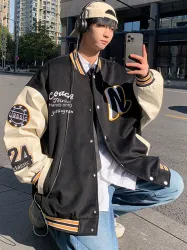 StyleCast Men’s Typography Bomber Jacket