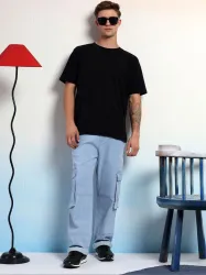Stylecast X Kotty Men Low-Rise Wrinkle Free Cargos Trousers
