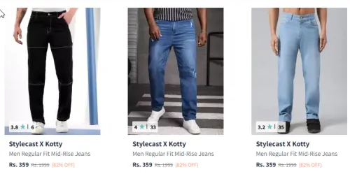 Image of Stylecast X Kotty men jeans Starting @ ₹359
