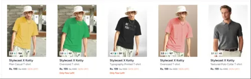 Image of Stylecast X Kotty Men's T-shirt From ₹199