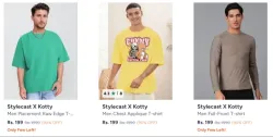 Stylecast X Kotty Mens Tshirt Starting @ ₹199