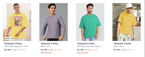 Image of Stylecast X Kotty men's Tshirt at 90% Discount