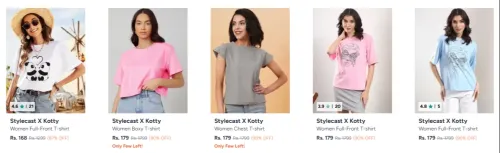 Image of Stylecast X Kotty Unisex Tshirts Upto 90% Discount 