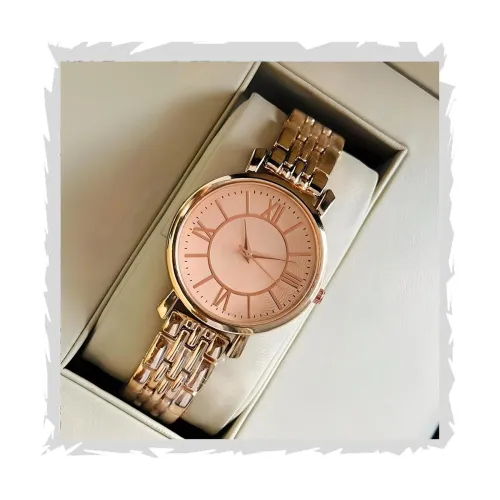 Image of styledose Women Analogue Wrist Watches for Women's & Girls&Miss&Ladies Diamond Studded Roman Dial Rosegold Colored Styli