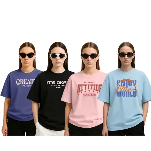 Image of STYLENSE T-Shirt for Womens & Girls (Pack of 4)
