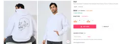 Styli Men Oversized Fit Ribbed Hem Striped Panel Heavy Fleece Pullover Hoodie