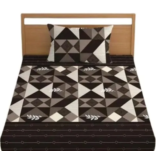Image of Stylish Floral Printed Bedsheet Set with Matching Pillow Covers