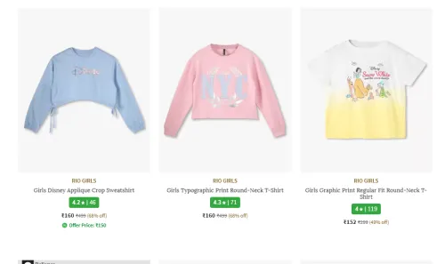 Image of Stylist Premium Topwears for Girls under ₹199