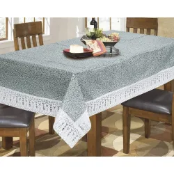 Stylista PVC Center Table Cover Size 40x60 Inches, Sand Pattern Grey
