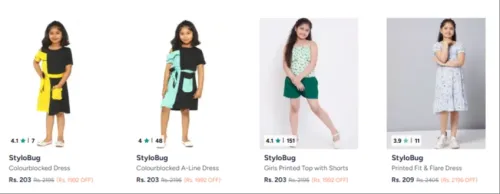 Image of Stylobug Girls Clothes at minimum 90% Discount