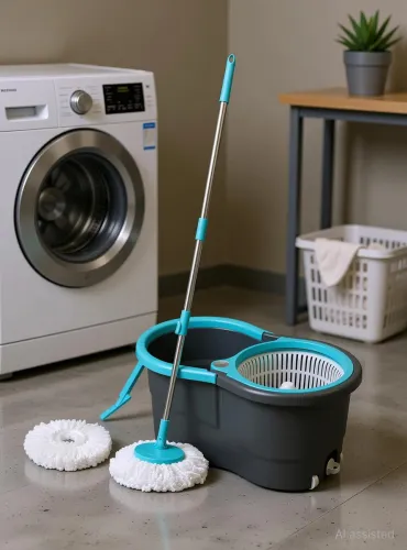 Image of Stysol 360 CLEANING MOP SET FLOOR CLEANING COMES WITH 1 MICROFIBER REFILL Mop