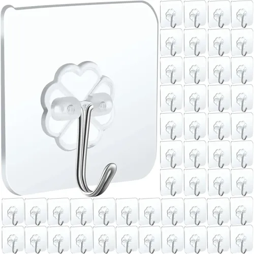 Image of Stysol Wall Hook 30 Pack Heavy Duty Adhesive Hooks for Hanging Wall Decor Items, Home Decor, Wall Clock, Photo Frames Wi