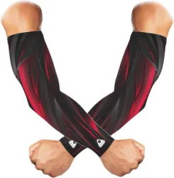 SUBHUSHA Polyester, Nylon Arm Sleeve For Men & Women (Free, Red)