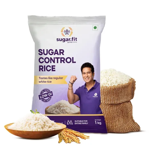 Image of Sugar.fit Sugar Control Rice – Sona Masoori, lab-tested low glycemic, whole grain 100% natural, pesticide-free, diabetes