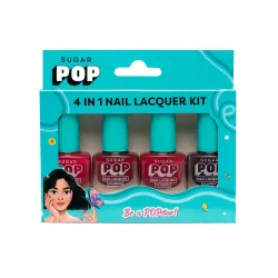 SUGAR POP 4 in 1 Nail Lacquer Kit- 02 Rouge Canvas