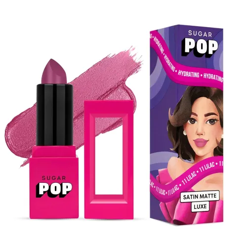 Image of SUGAR POP Satin Matte Luxe | Castor Oil, Vitamin E & Hyaluronic Acid | Full coverage - 11 Lilac