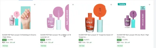 Image of Sugar Pop Nail Polish starting @ ₹31