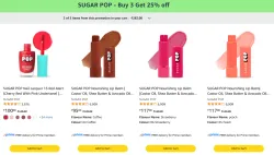 SUGAR POP Offer: Buy 3 Products & Get Extra 25% Discount