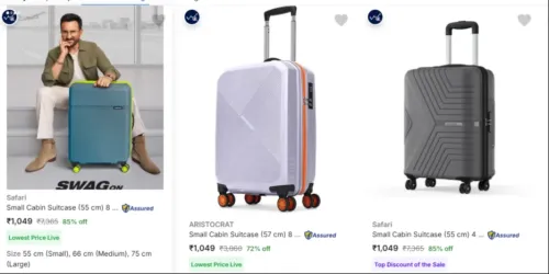 Image of Aristocrat Suitcases at minimum 86% Discount