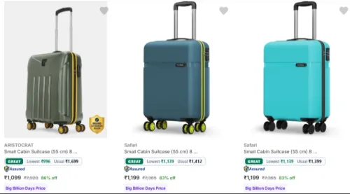 Image of Suitcases at minimum 86% Discount