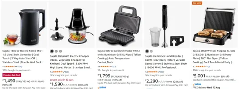 Image of Sujata Home Appliances Upto 50% Discount +Bank Offer