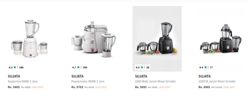 Image of Sujata Mixers at Minimum 40% Discount