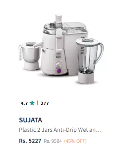Image of Sujata Powermatic Plus 900W Mixer Grinder 