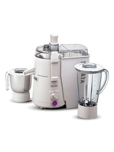 Image of Sujata Powermatic Plus B07D8VBYB4 White Plastic Anti-Drip 2 Jars Wet and Dry