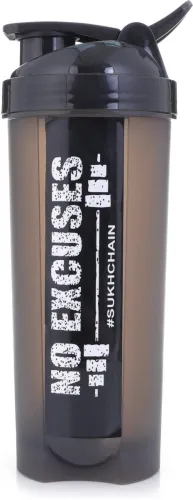 Image of SUKHCHAIN 700 ml Plastic Shaker  (Pack of 1, Black)