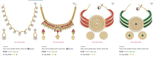 Image of Sukkhi jewellery set at Minimum 70% Discount