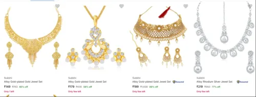 Image of Sukkhi Jewellery Sets Starting @ ₹149