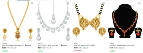 Image of Sukkhi Jewellery Sets upto 82% discount 