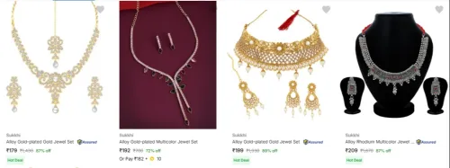 Image of Sukkhi Jewellery Sets upto 89% Discount