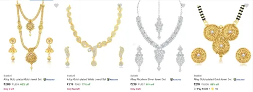 Image of Sukkhi Jewellery Sets upto 89% Discount 