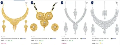 Image of Sukkhi Jewellery Sets upto 90% Discount