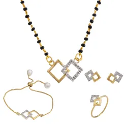 Sukkhi Lavish Gold Plated Mangalsutra Combo Set 