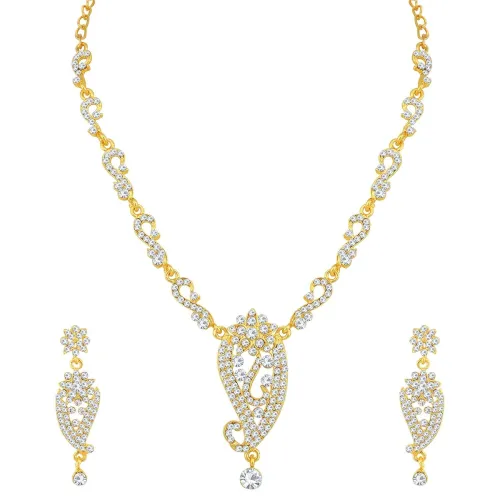 Image of Sukkhi Ritzy Gold Plated Floral Necklace