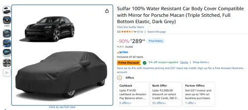 Image of Sulfar 100% Water Resistant Car Body Cover