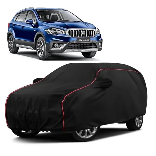 Image of Sulfar 100% Water Resistant Car Body Cover with Mirror for Maruti Suzuki SCross 