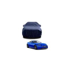 Sulfar 100% Water Resistant Car Body Cover Compatible with Mirror for Jaguar XK (Triple Stitched, Full Bottom Elastic, Navy Blue)
