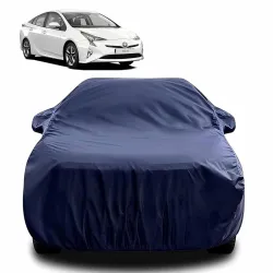 Sulfar 100% Water Resistant Car Body Cover Compatible with Mirror for Toyota Prius (Triple Stitched, Full Bottom Elastic, Navy Blue)