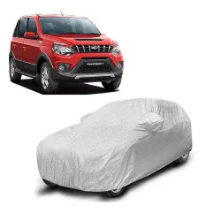 Sulfar 100% Waterproof Car Body Cover Compatible with Mirror for Mahindra Nuvosport with Long Lasting Durable Material (
