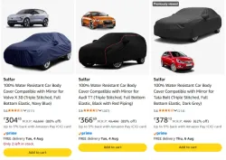 Sulfar 100% Water Resistant Car Body Cover Upto 89% Off