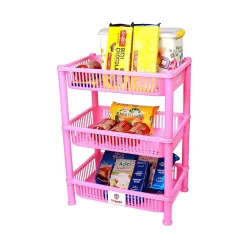 Sulfar 3-Layer Kitchen Storage Trolley with Dish Rack