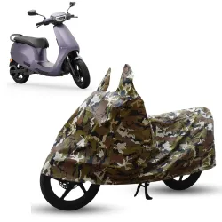 Sulfar Bike Cover for Ola Electric S1 Pro (EV) (Electric Scooter) | Waterproof, Dustproof & UV Protected | All Weather Two Wheeler Cover (Army Green) New 2026 Variants