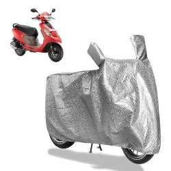 Sulfar Bike Cover for TVS Zest (110) | Waterproof, Dustproof & UV Protected | All Weather Two Wheeler Cover (Silver) New 2026 Variants