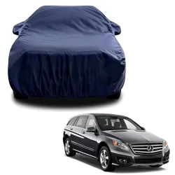 Sulfar 100% Water Resistant Car Body Cover Compatible with Mirror for Mercedes Benz RClass (Triple Stitched, Full Bottom Elastic, Navy Blue)