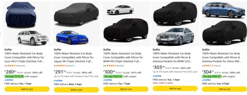 Image of Sulfar Car Body Cover at minimum 90% Discount